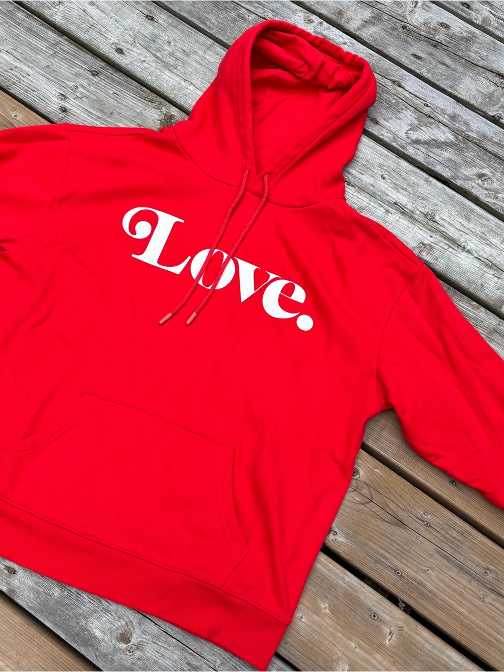 Universal Thread Red 'Love.' Graphic Hoodie